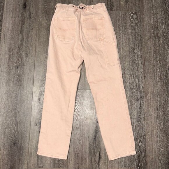 Old Navy Womens Extra High Rise Sky-Hi Straight Sz 4 Pink Pants Jeans - Picture 5 of 6